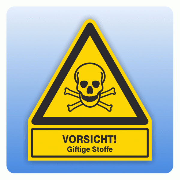 Kombi Warnsymbol Vorsicht Giftige Stoffe W016