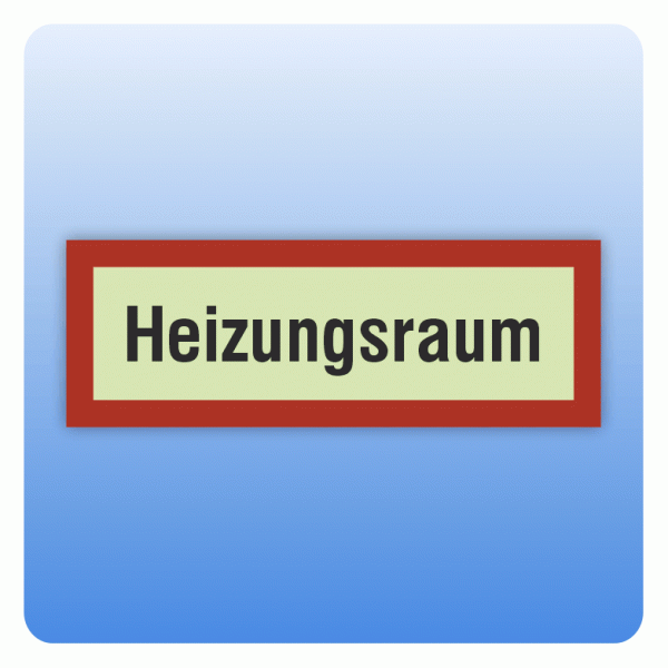 Feuerwehrzeichen Heizungsraum nach DIN 4066