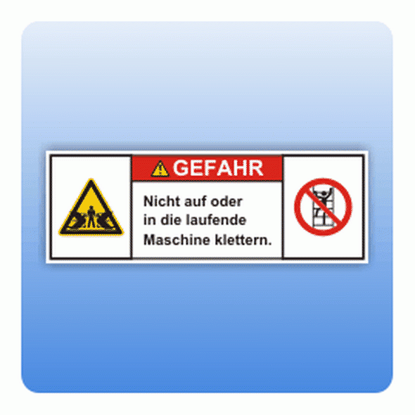Sicherheitszeichen Klettern verboten (ISO 3864-2) Aufkleber
