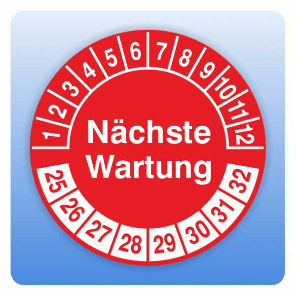 Prüfplakette Nächste Wartung