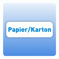 Wertstoffzeichen Papier/Karton, weiß