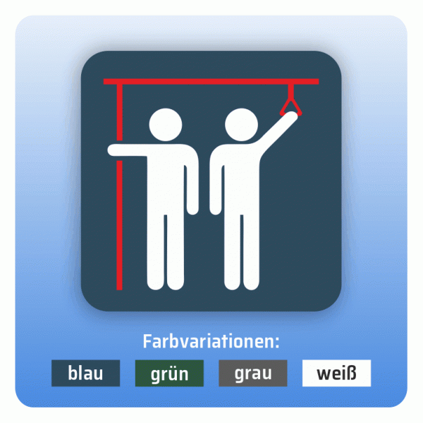 Aufkleber Bus und Bahn - Bitte festhalten