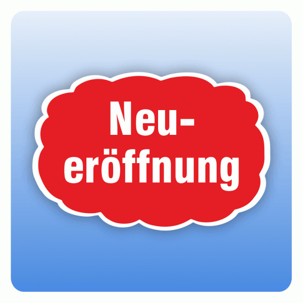 Rabattaufkleber Neueröffnung für Schaufenster