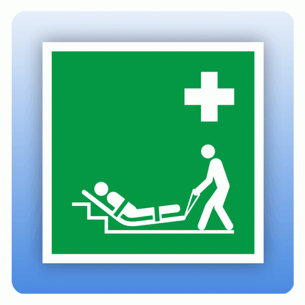 Aufkleber Rettungszeichen E067 Evakuierungsmatte ISO 7010