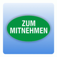Qualitätssicherung Aufkleber "ZUM MITNEHMEN" oval in grün