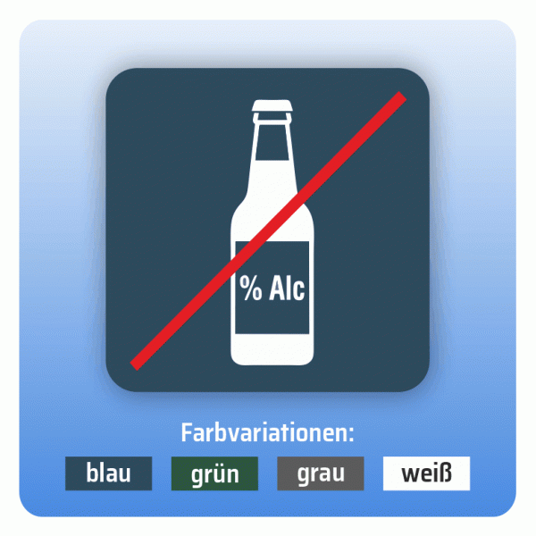 Aufkleber Bus und Bahn - Alkohol verboten