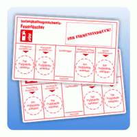 Feuerlöscher Instandhaltungsnachweis mit Firmeneindruck