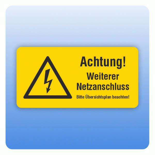 Aufkleber Weiterer Netzanschluss