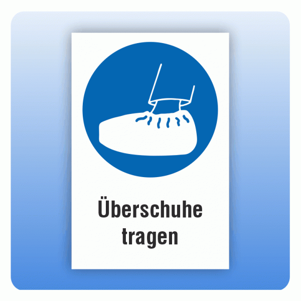 Kombi Gebotsschild Überschuhe tragen