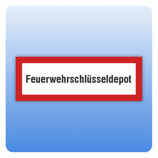 Aufkleber Feuerwehrzeichen Feuerwehrschlüsseldepot nach DIN 4066