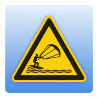 Warnzeichen W062 Warnung vor Kitesurfern