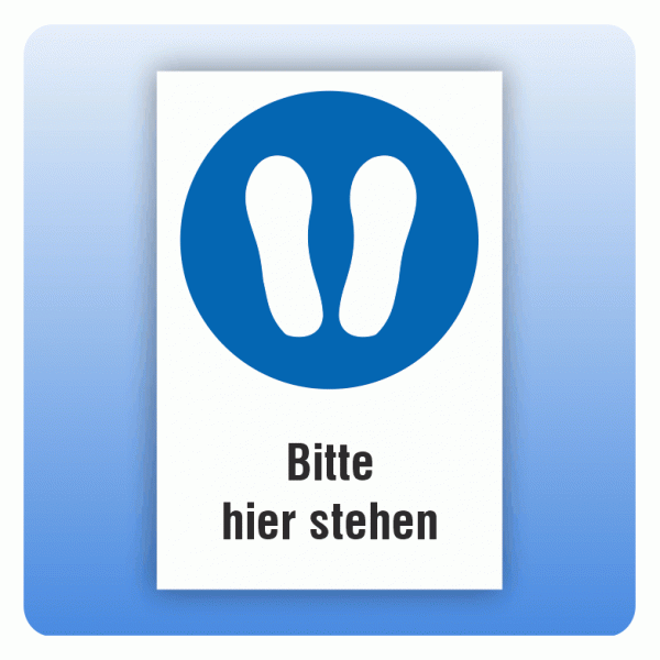 Kombi Gebotsschild Bitte hier stehen