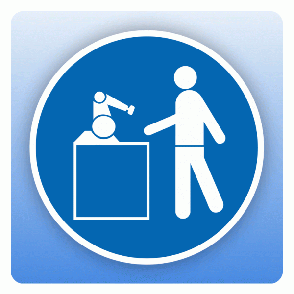 Gebotsschild Kollaborierendes Robotersystem