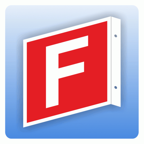 Fahnenschild Feuerwehrzeichen F
