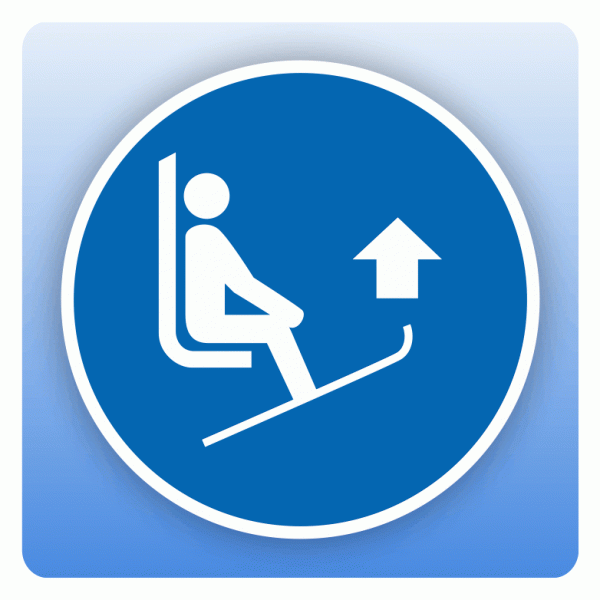 Gebotsschild M036 Skispitzen anheben