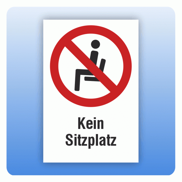 Kombi Verbotsschild Kein Sitzplatz