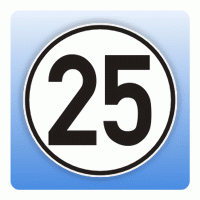 Geschwindigkeitsaufkleber "25 km/h" (nach § 58 StVZO)