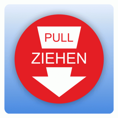 Türaufkleber Push & Pull - Transparente Schilder 190x60mm