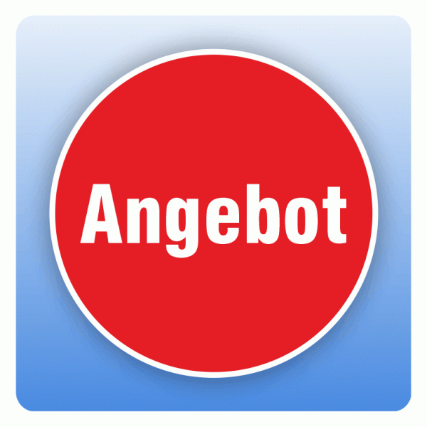Rabattaufkleber Angebot für Schaufenster