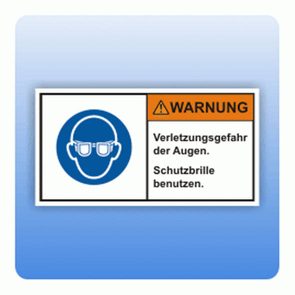 Sicherheitszeichen Verletzungsgefahr Augen (ISO 3864-2) Aufkleber