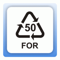 Recycling Code 50 FOR (Holz) Aufkleber