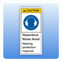 Sicherheitszeichen Hazardous noise area (ANSI Z535) Aufkleber