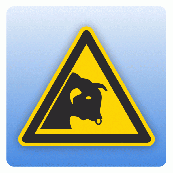 Warnzeichen W034 Warnung vor Stier