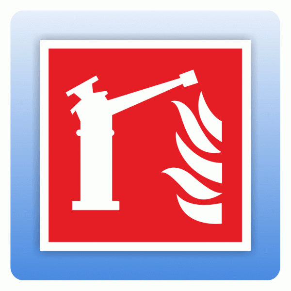 Aufkleber Internationales Brandschutzzeichen F015 Feuerlöschmonitor ISO 7010