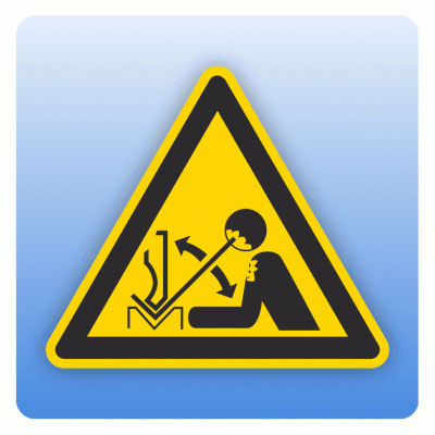 Warnaufkleber „Quetschgefahr Hand“ – 4 Stück, Je 7,5 Cm – Nach DIN EN ISO 7010 / ASR A1.3