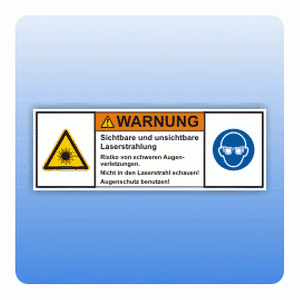 Sicherheitszeichen Laserstrahlung (ISO 3864-2) Aufkleber