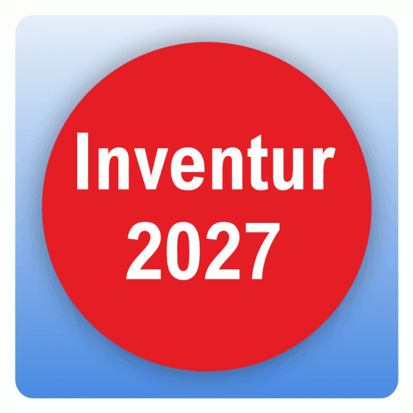 Inventur-Aufkleber Inventur 2027