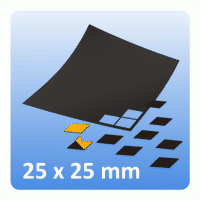 Magnetstanzteile (25 x 25 mm, selbstklebend)