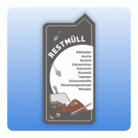 Aufkleber für Mülltonnen und Container Restmüll Aufkleber für Mülltonnen und Container Restmüll