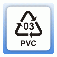 Recycling Code 03 PVC (Polyvinylchlorid) Aufkleber