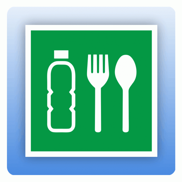 Aufkleber Rettungszeichen E074 Notfallration ISO 7010