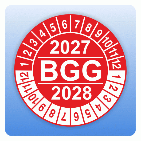 Prüfplakette BGG zwei Jahre