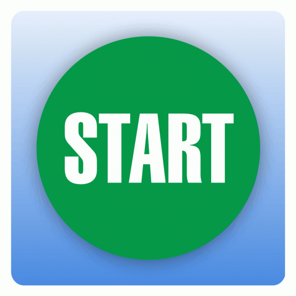 Aufkleber Start