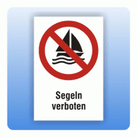 Kombi Verbotsschild Segeln verboten P053
