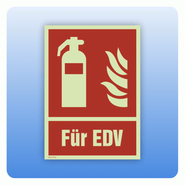 Brandschutzzeichen Feuerlöscher für EDV