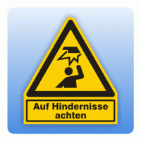 Kombi Warnsymbol Auf Hindernisse achten W020