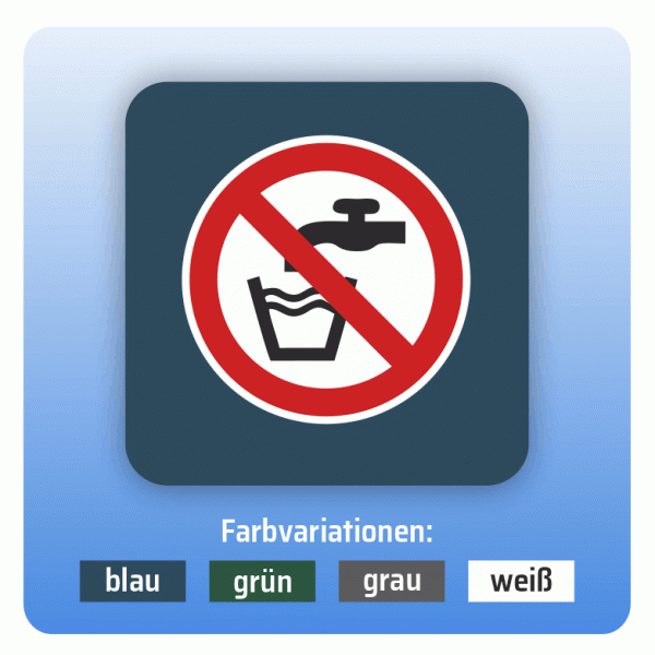 Aufkleber Bus und Bahn - Kein Trinkwasser