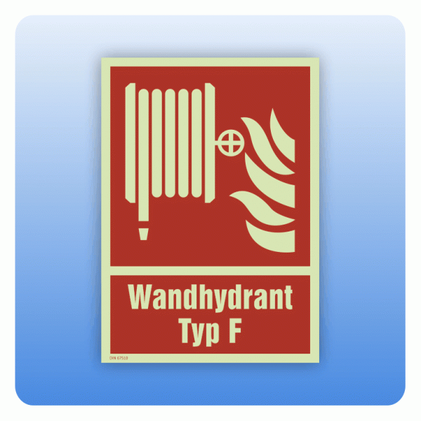 Brandschutzzeichen Wandhydrant Typ F