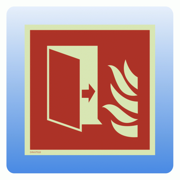 Internationales Brandschutzzeichen F007 Brandschutztür ISO 7010