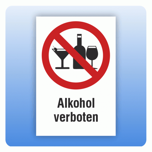 Kombi Verbotsschild Alkoholverbot