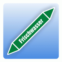 Rohrleitungskennzeichnung Frischwasser nach DIN 2403