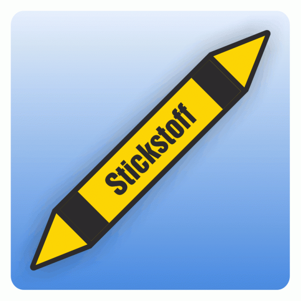 Rohrleitungskennzeichnung Stickstoff nach DIN 2403
