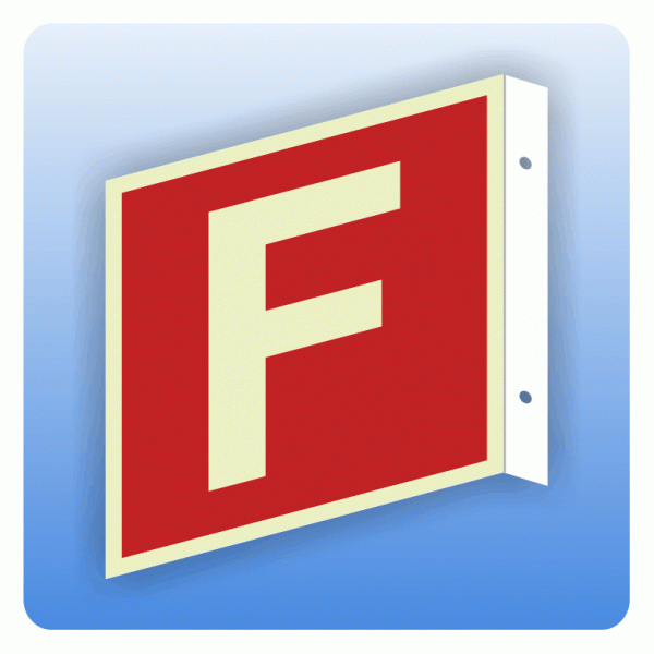 Fahnenschild Feuerwehrzeichen F
