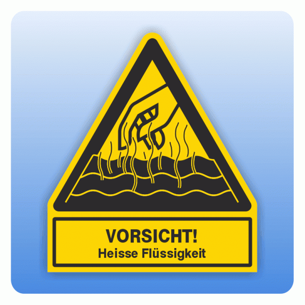 Kombi Warnsymbol Vorsicht Heisse Flüssigkeit