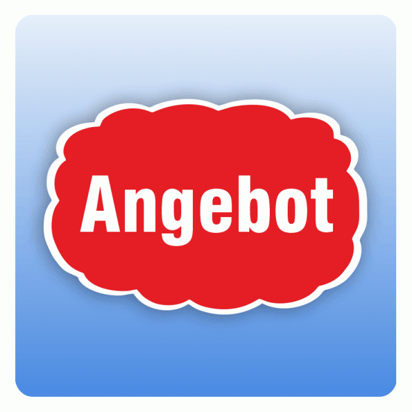 Rabattaufkleber Angebot für Schaufenster