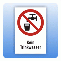 Kombi Verbotsschild Kein Trinkwasser